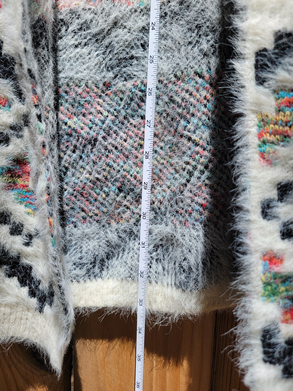 Fuzzy Colorful Cardigan - Picture 5 of 6